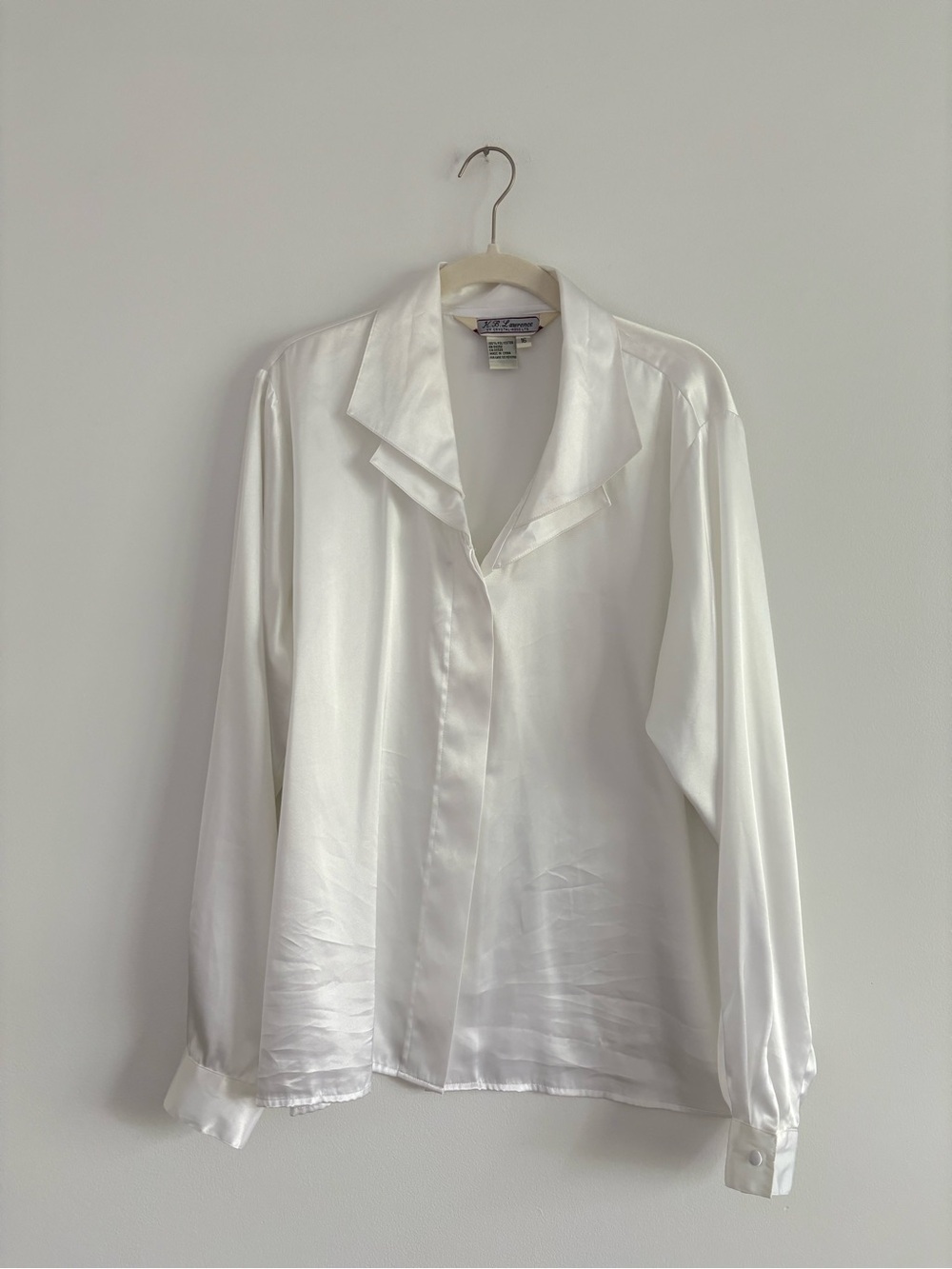 Vintage K. B. Lawrence Satin Button Up Shirt Size 16